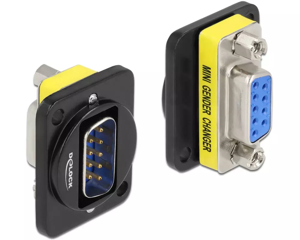 Delock D-Typ Modul DB9 Stecker zu DB9 Buchse 0 m