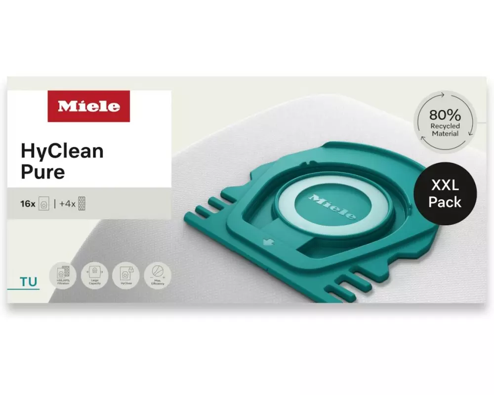 Miele Staubfilterbeutel XXL-Pack TU HyClean Pure 16 Stück