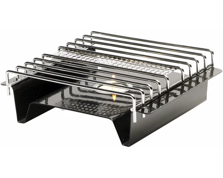 Nouvel Plattenwärmer 1-flammig verchromt/schwarz 21.5x18.5x7.3cm