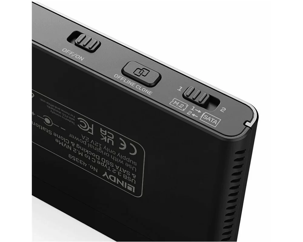 LINDY USB 3.2 Type C to M.2, NVMe &SATA SSD Clone Station