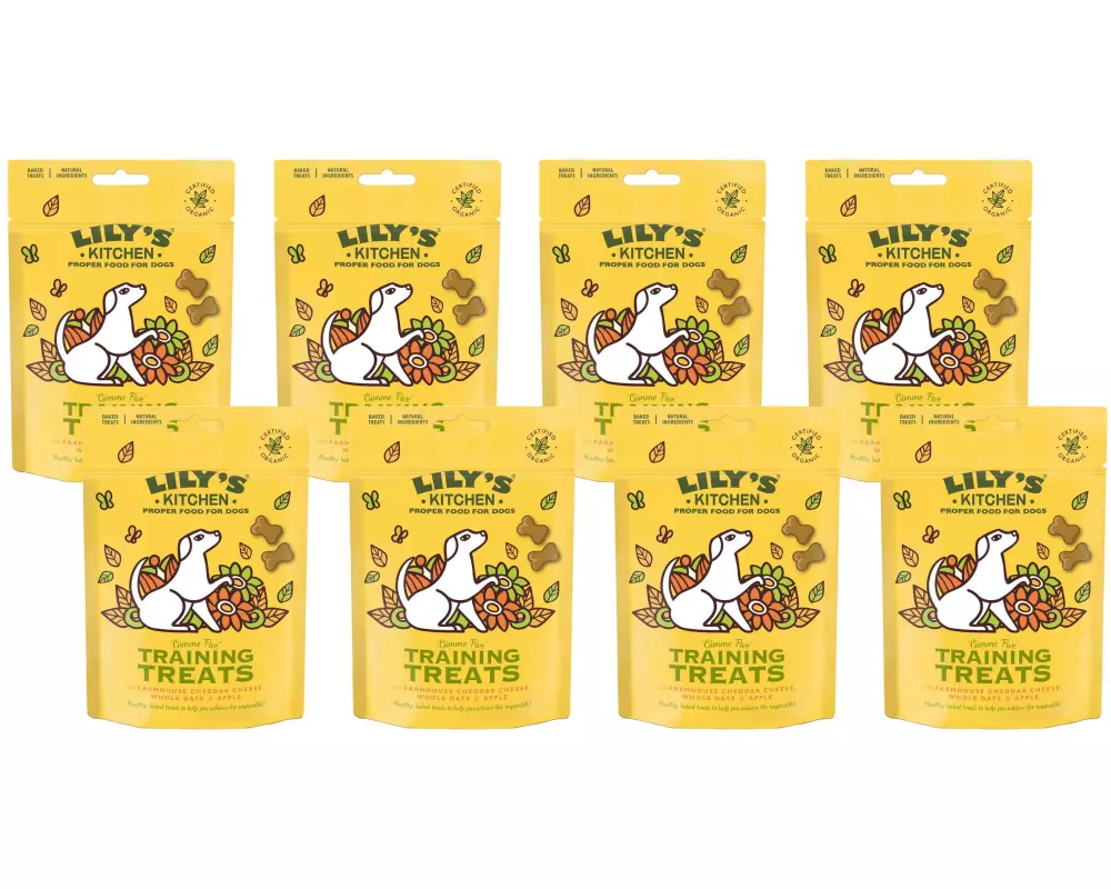 Lily's Kitchen Leckerli Bio Training Treats, Käse/Apfel, 8 x 80 g