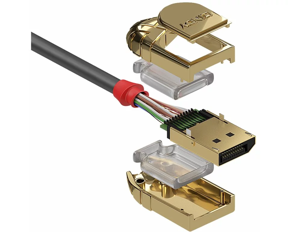 LINDY GOLD Video Cable, DP 1.4, DP-DP M-M, 0.5m, grey