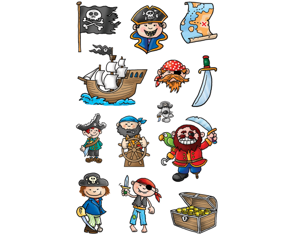 Z-DESIGN Sticker Kids 53197 Piraten 3 Stück