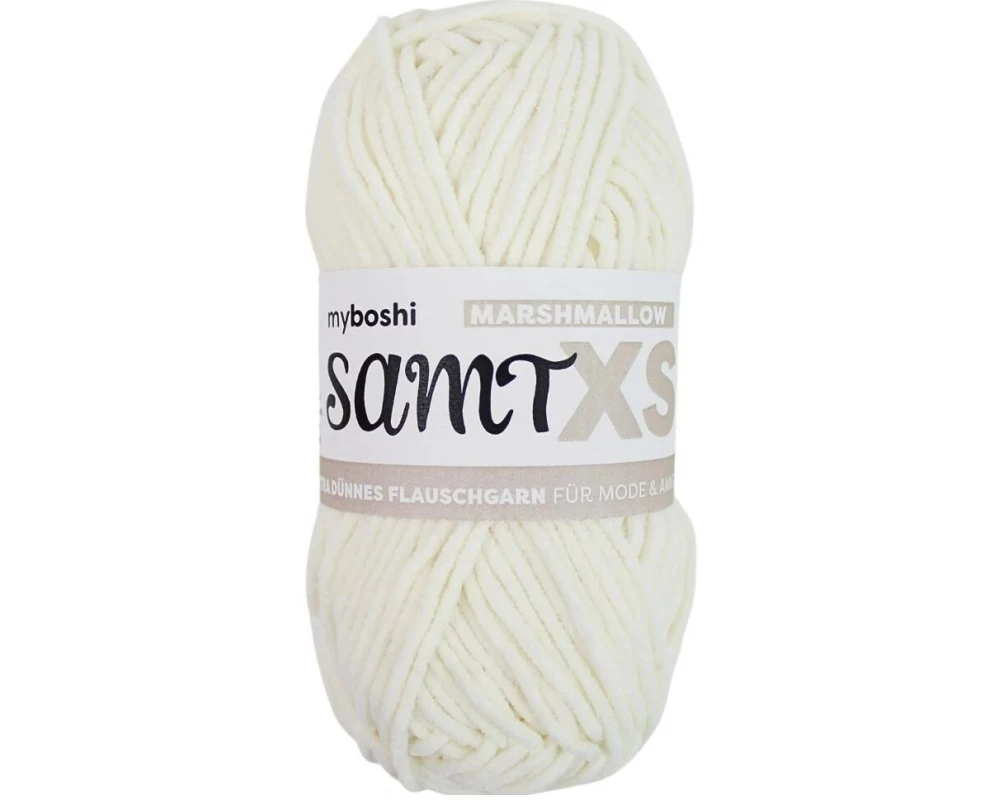 myBoshi Wolle Chenille Samt XS Marshmallow