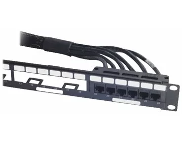 APC Data Distribution Cable - CAT6 UTP CMR 6XRJ-45 Black - 3.9M - 13FT