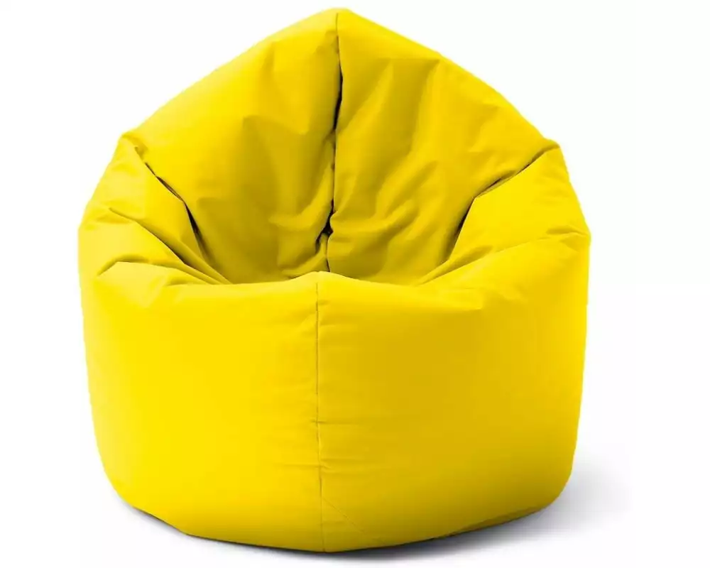 Lumaland Runder Sitzsack 2 in 1, 300 l Polyester (PES), Gelb