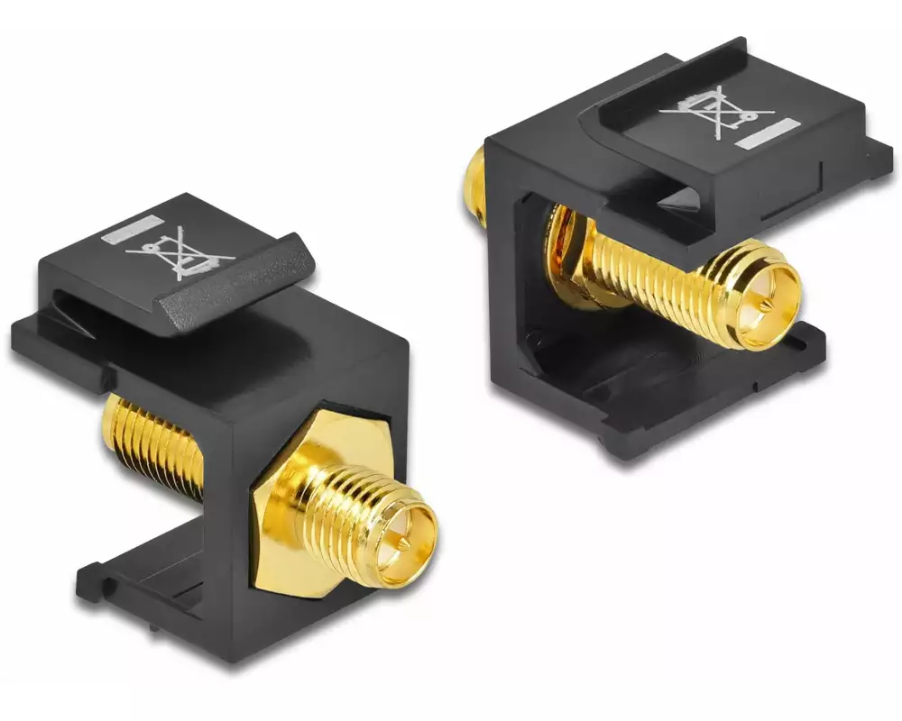 Delock Keystone-Modul RP-SMA Buchse auf RP-SMA Buchse 50 Ω