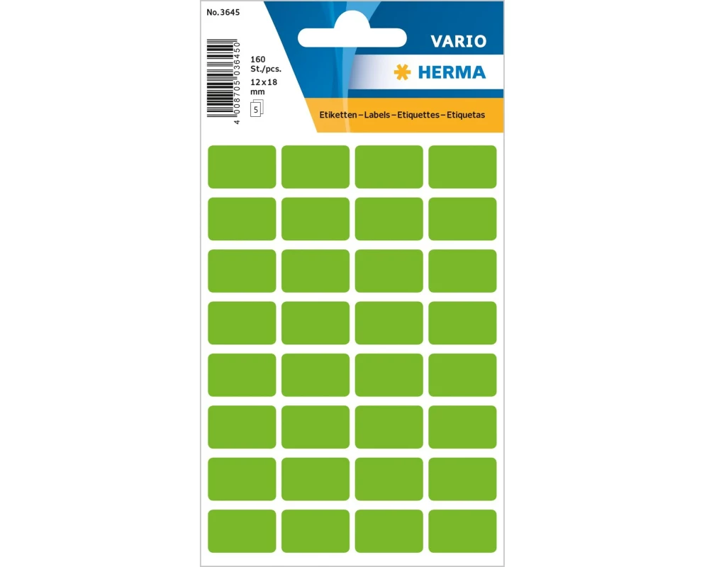 Herma Stickers Vielzweck-Etiketten Vario 12 x 18 mm, 5 Blatt