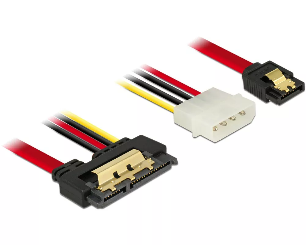 Delock SATA3-Kombikabel Molex Strom, 30 cm
