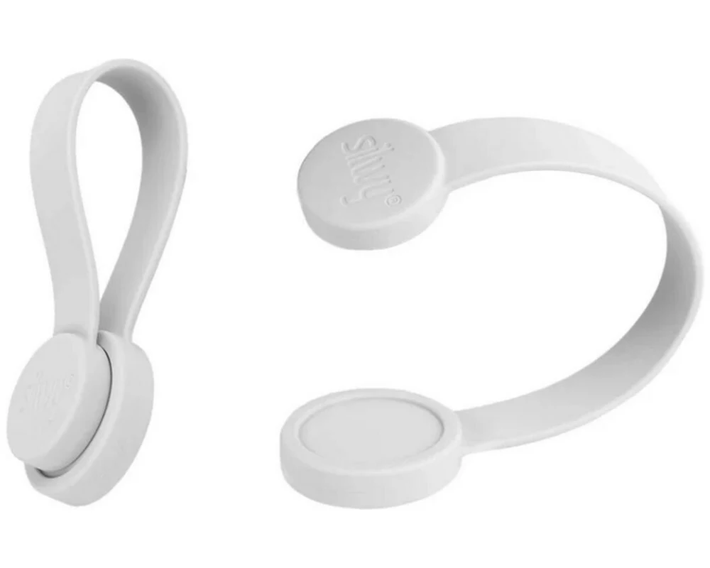Silwy Magnet Clips BUDDY 1 Stück, Weiss