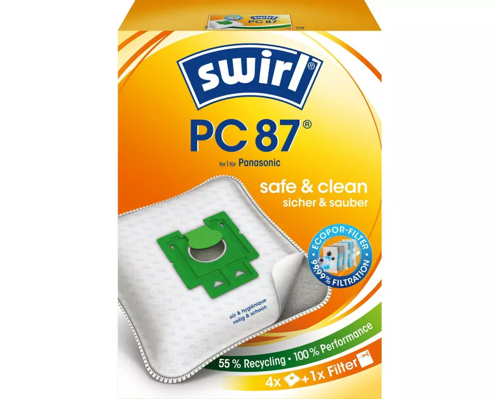 Swirl Staubfilterbeutel PC 87 4 Stück