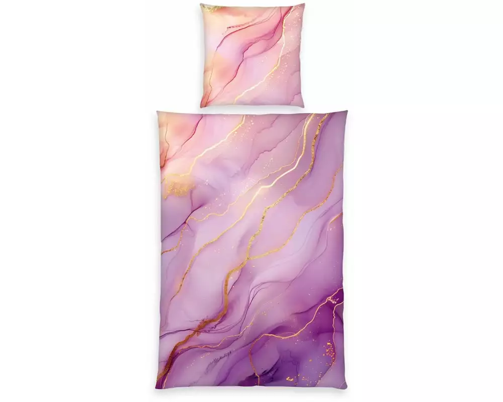 Herding Bettwäschegarnitur Marbel Effekt 160 x 210 cm + 65 x 100 cm