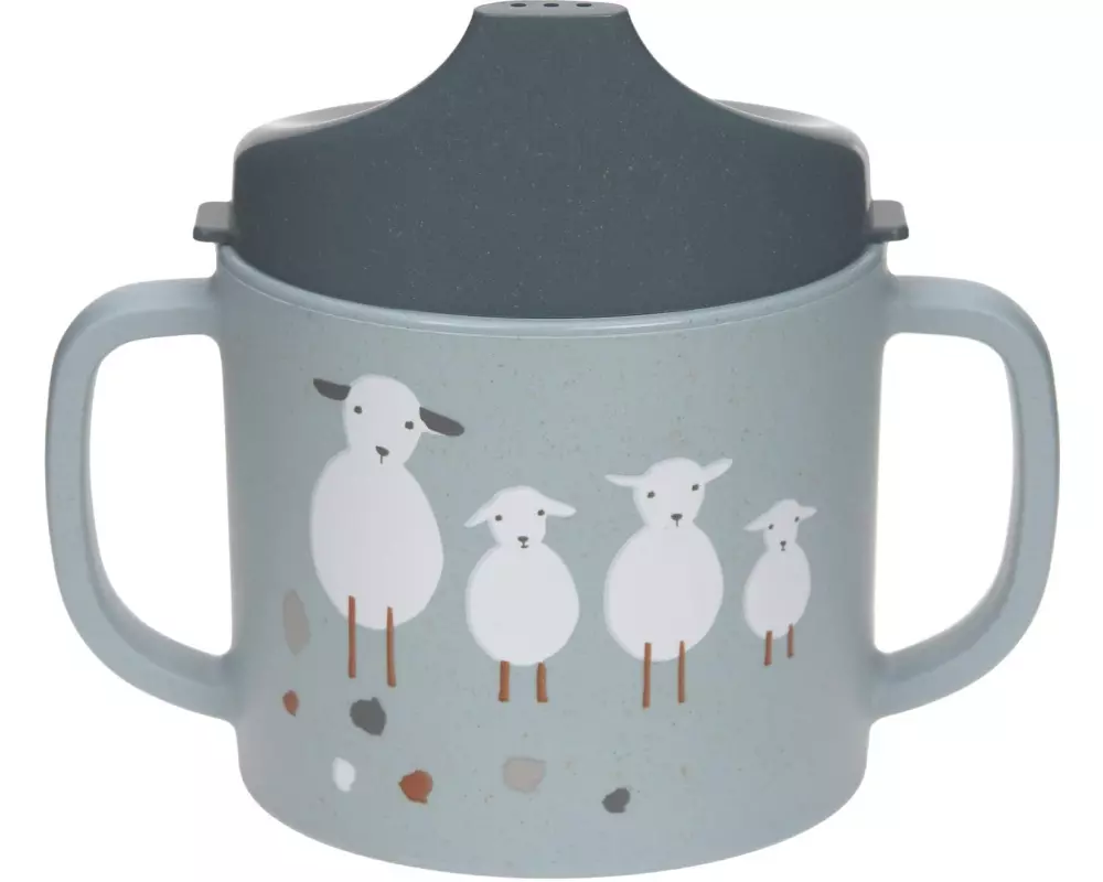 Lässig Trinklernbecher Tiny Farmer Sheep Blue
