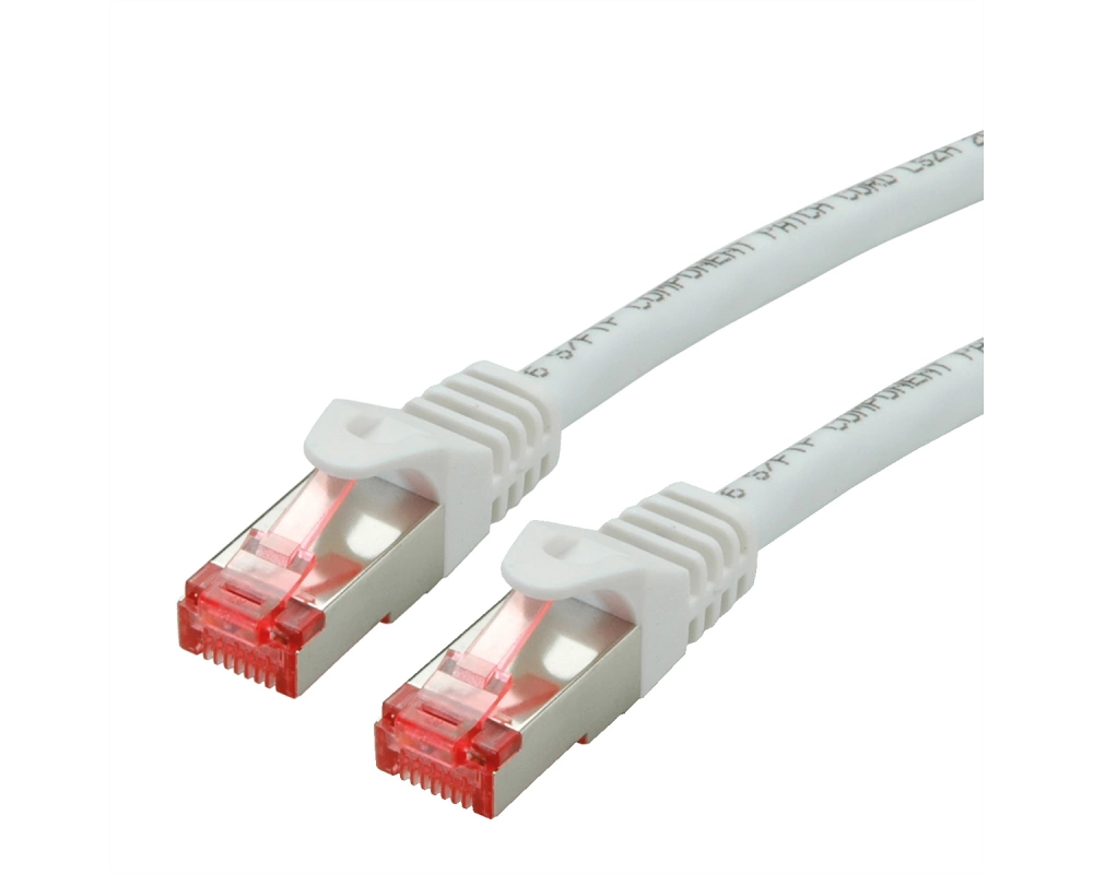 ROLINE Patchkabel Cat.6 S/FTP (PiMF), Component Level, LSOH, weiß, 1,5 m