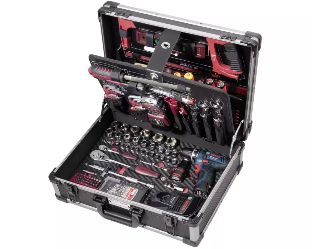 Kraftwerk Werkzeugkoffer Profi-Alu KW/BOSCH 264-teilig