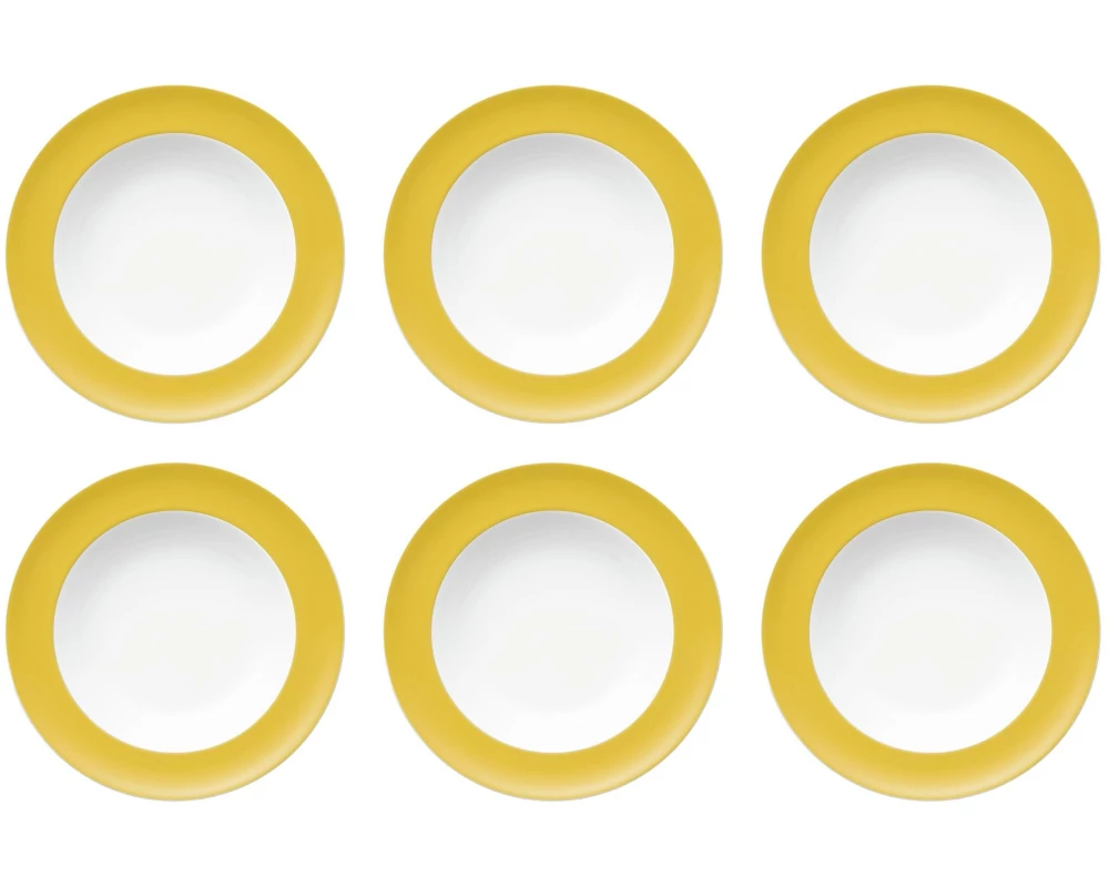 THOMAS Suppen- & Pastateller Sunny Day 6 Stück,Gelb, 23 cm