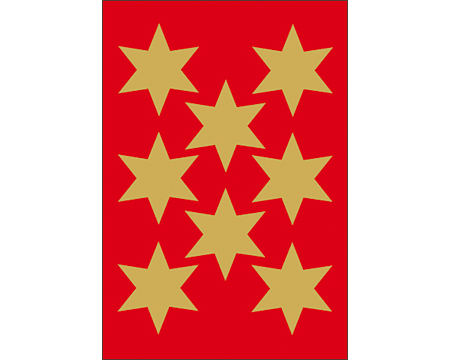 Herma Stickers Weihnachtssticker Sticker Gold, 3 Blatt / 24 Sticker