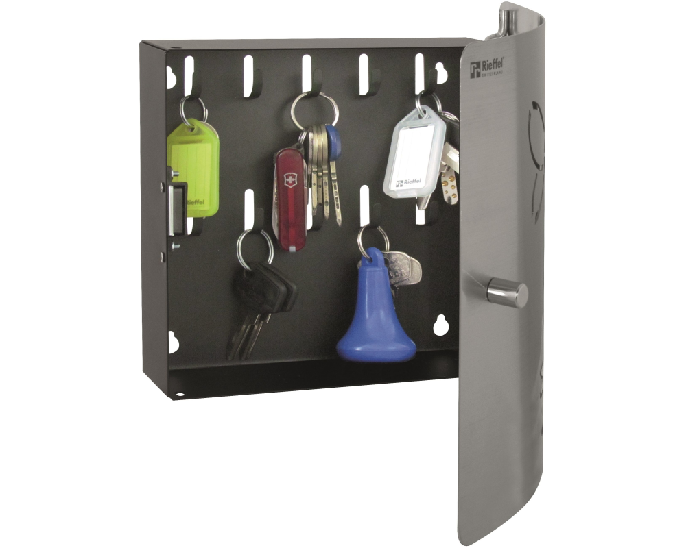 RIEFFEL SWITZERLAND Schlüsselkasten DSB-BUTTERFLY silber 10 Schlüssel