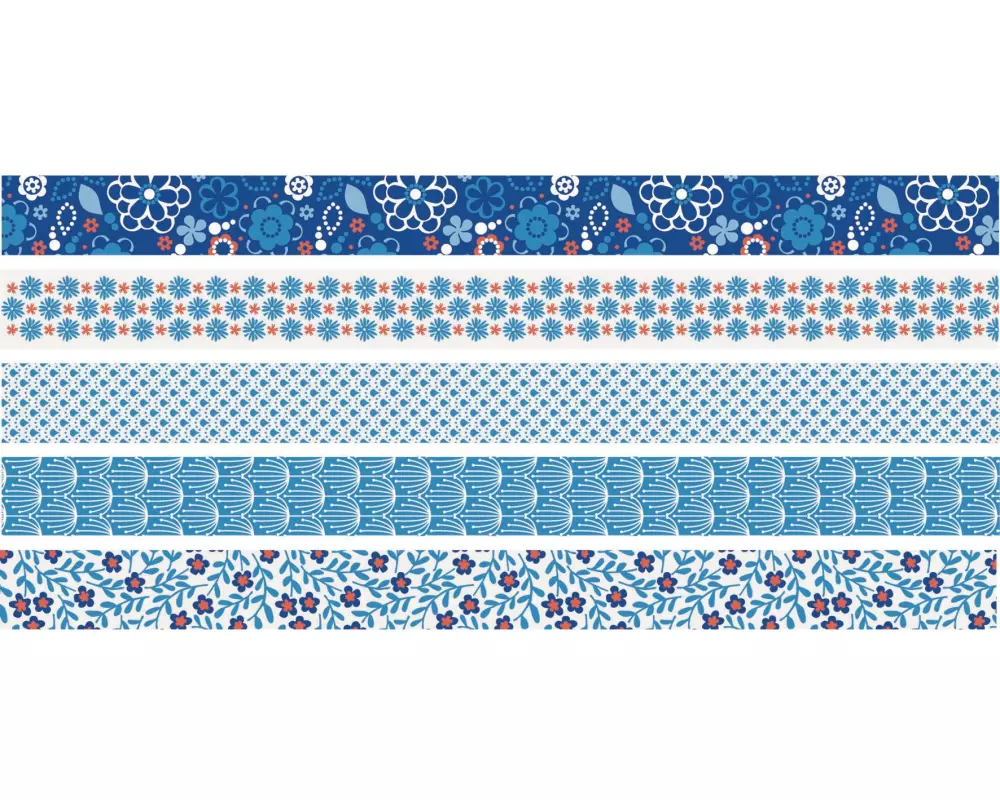 Heyda Washi Tape Blumen mini Blau