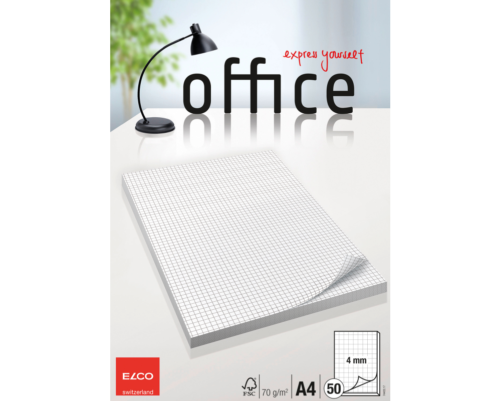 ELCO Schreibblock Office A4 74403.17 kariert, 70g 50 Blatt