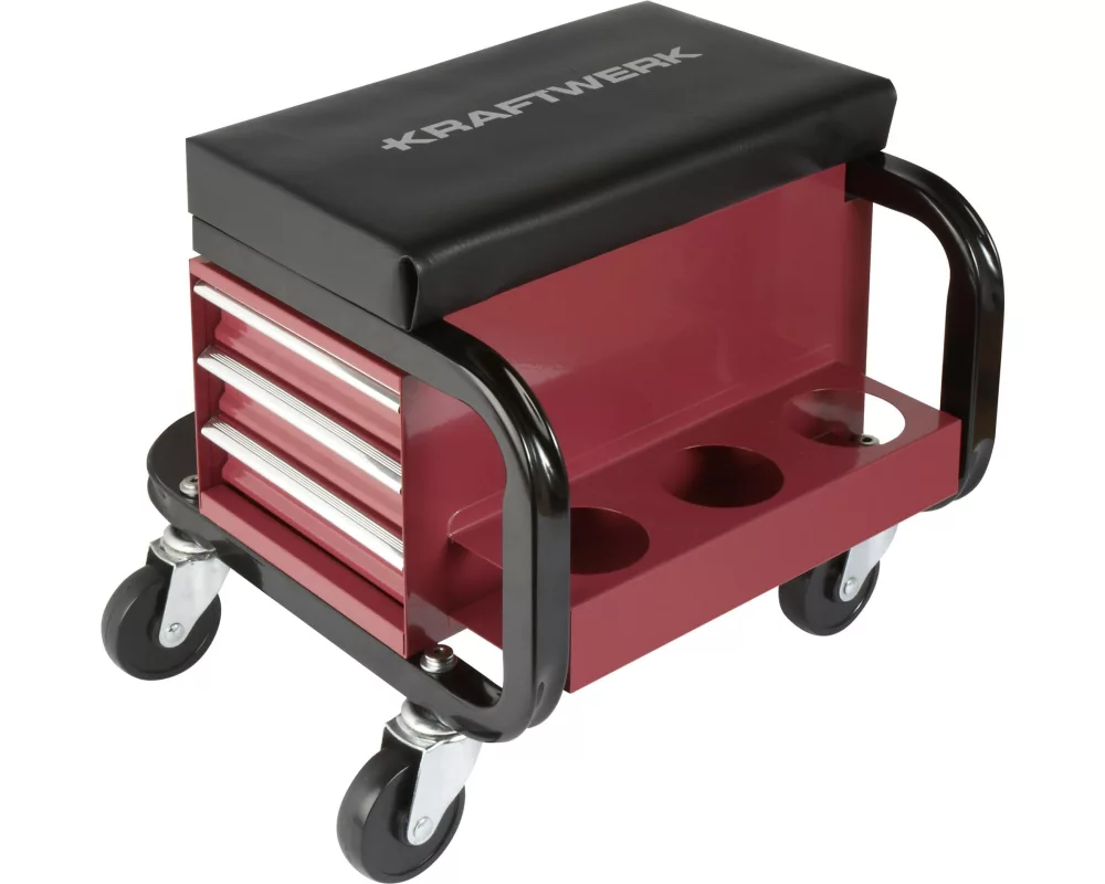 Kraftwerk Werkstatt - Rollsitz, 3 Schubladen mit Spraydosen Ablage
