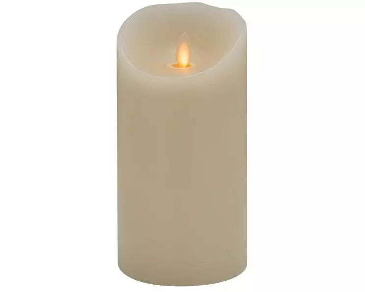 STT LED-Kerze Magic Candle Ivory M Ø 9 x 18 cm, Warmweiss