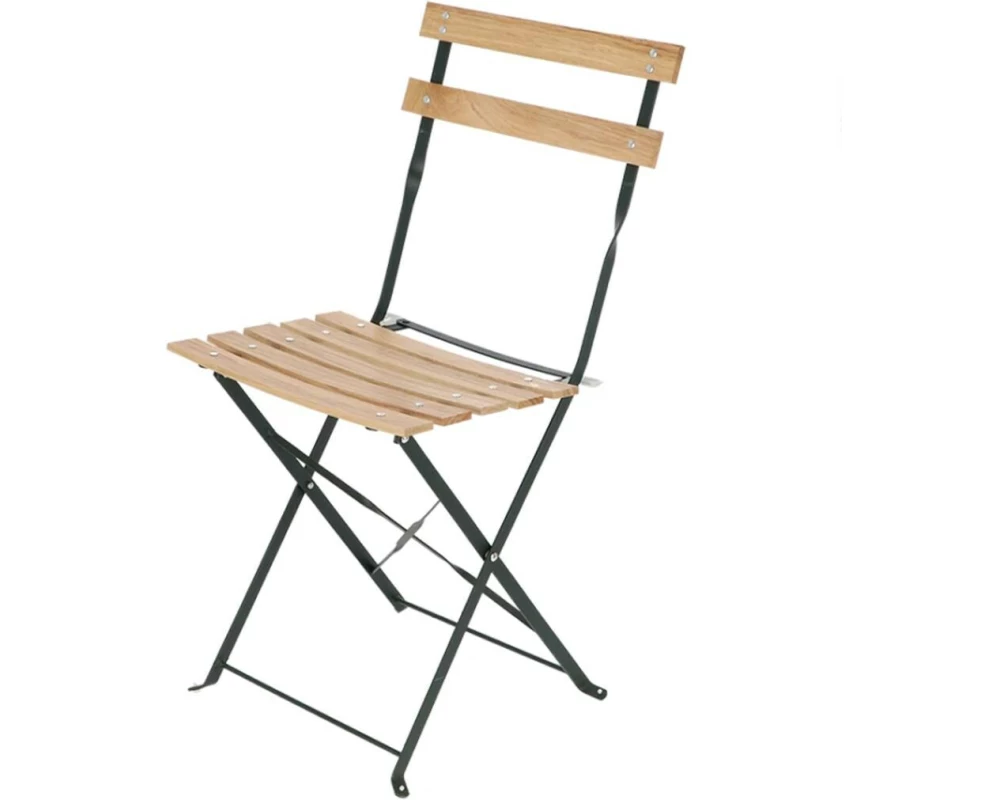 Esschert Design Bistrostuhl Holz und Metall klappbar Grün