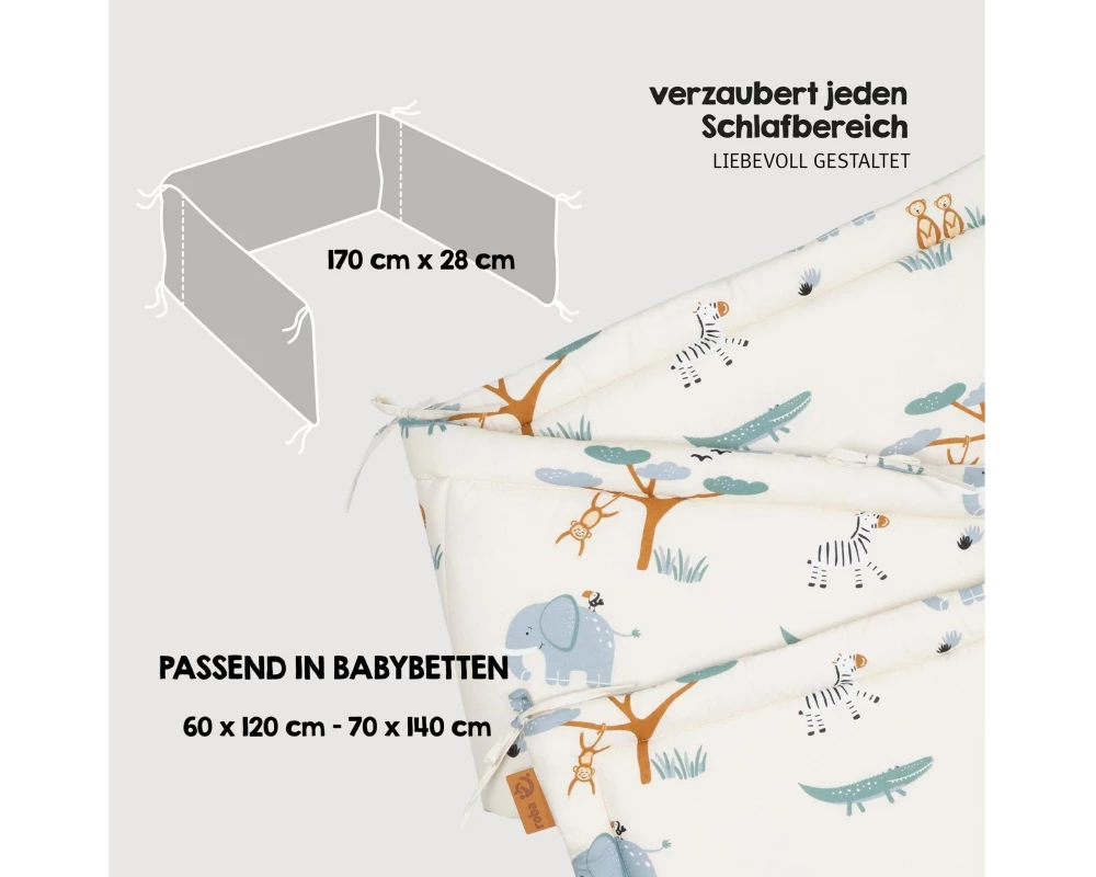 roba Bettnestchen Savanna Friends 170 x 28 cm
