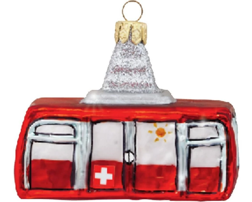 creanorm Weihnachtskugel Schweizer Luftseilbahn Mehrfarbig