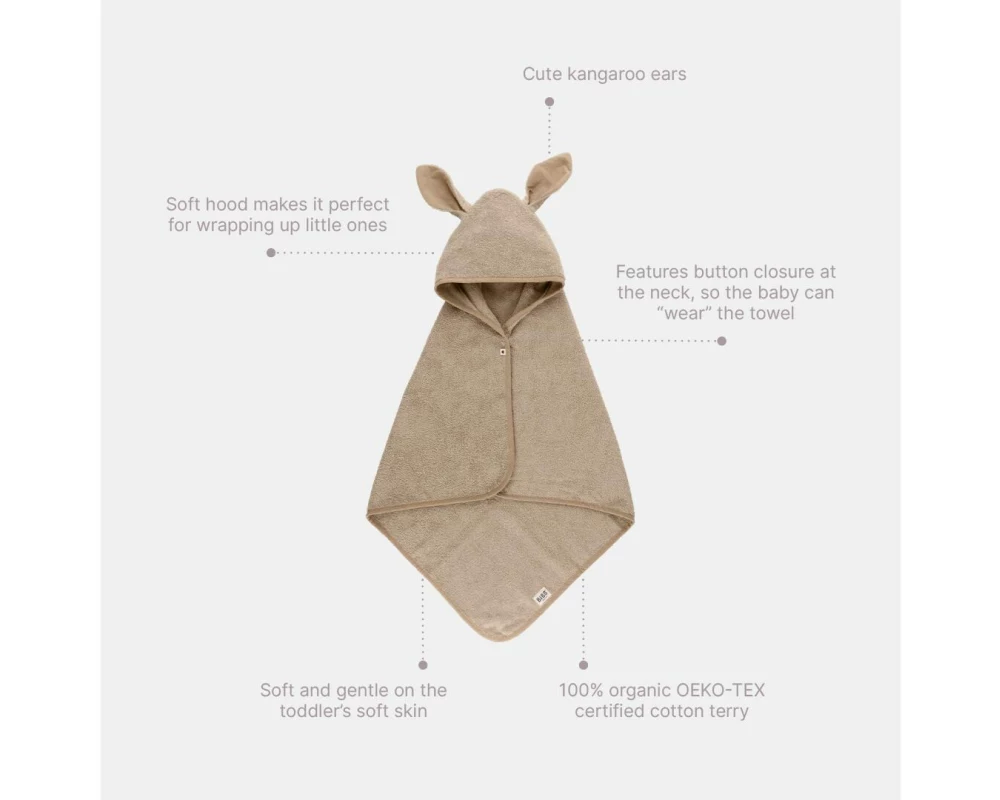 Bibs Kangaroo Bio-Baumwolle Woodchuck 65 x 65 cm