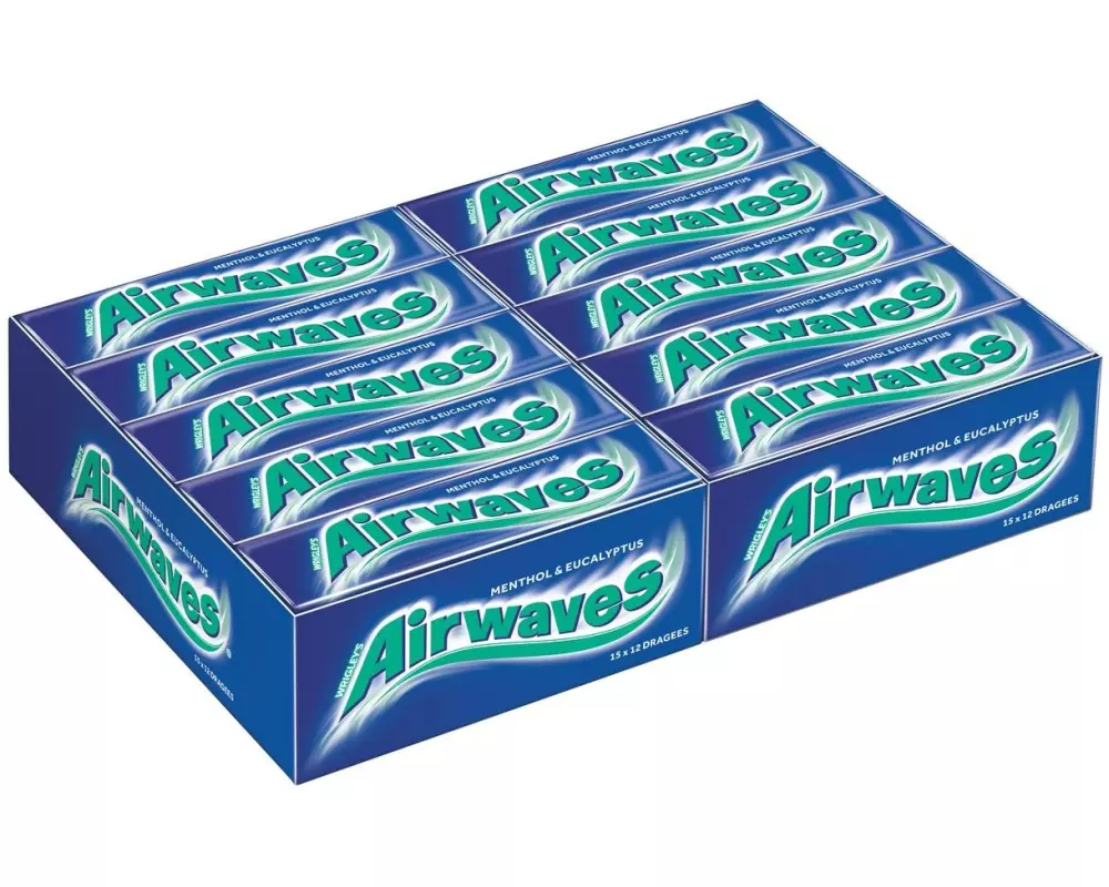 Airwaves Kaugummi Menthol und Eucalyptus 30 x 14 g