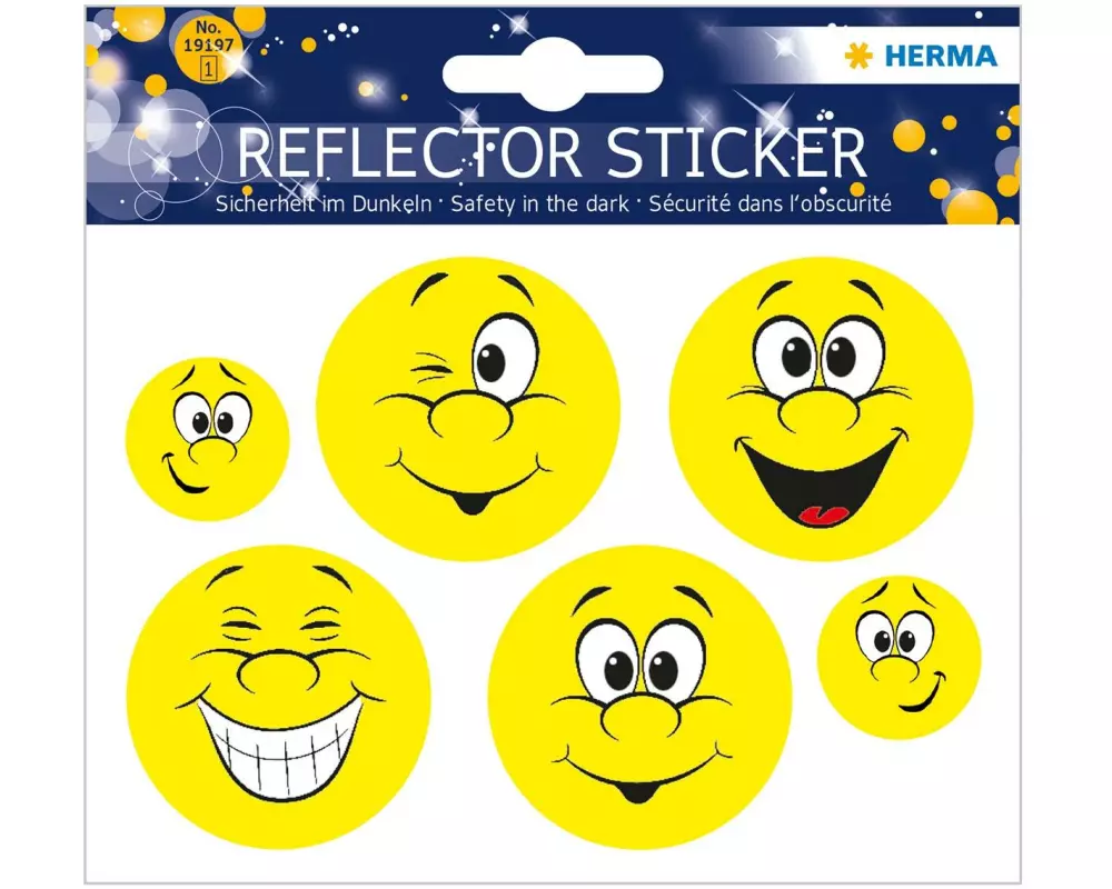 Herma Stickers Motivsticker Happy Face Reflektor