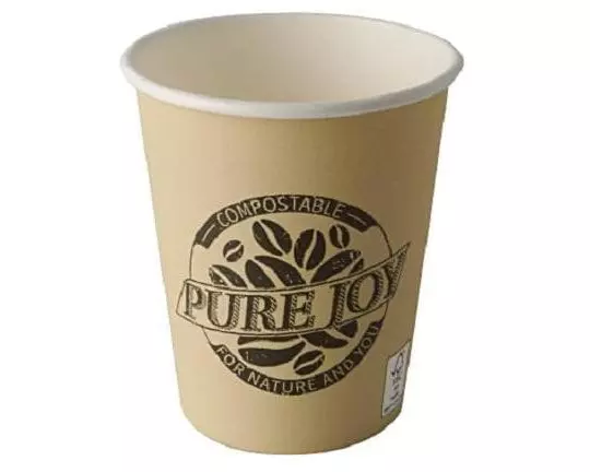 Papstar Einweg-Kaffeebecher Pure 200 ml 50 Stück, Crème