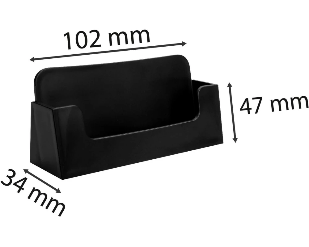 Exacompta Visitenkartenhalter 1-fach, Exacryl, Schwarz
