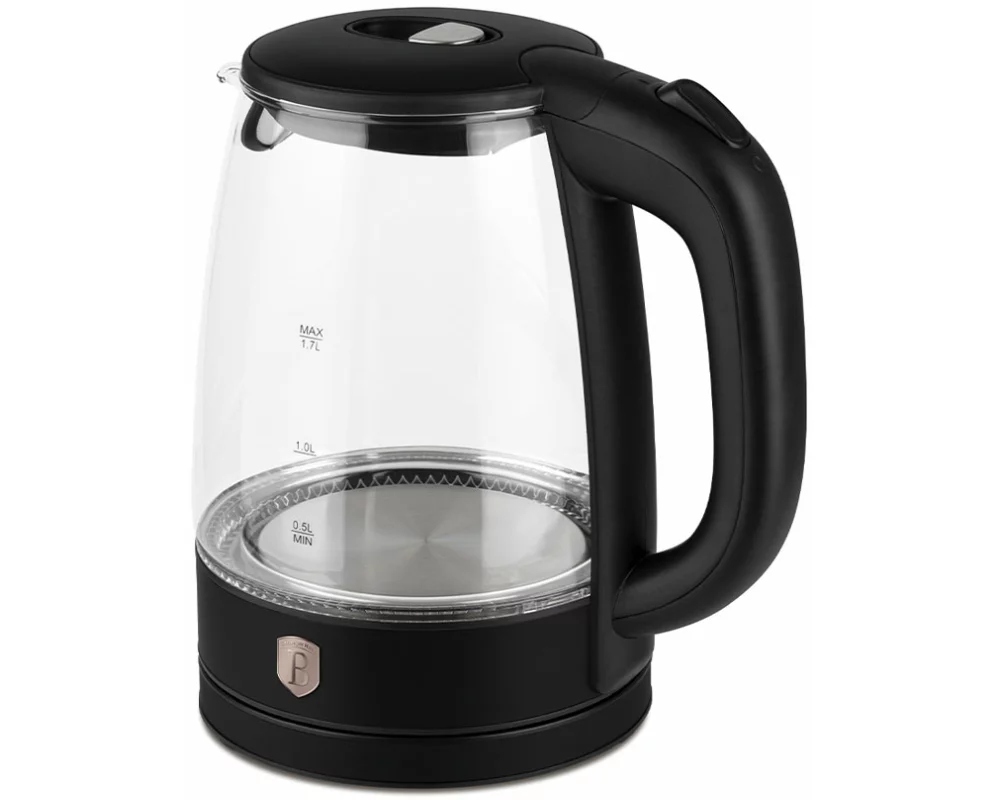 Berlinger Haus Wasserkocher Glas 1.7L Black Rose Collection