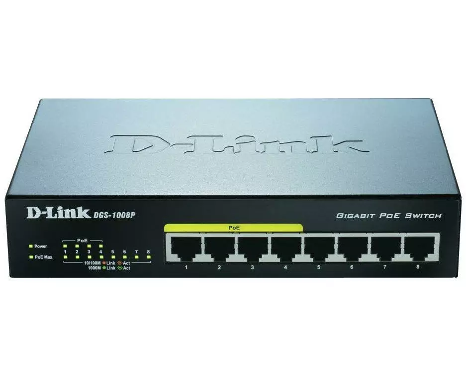 D-Link PoE Switch DGS-1008P/E 8 Port