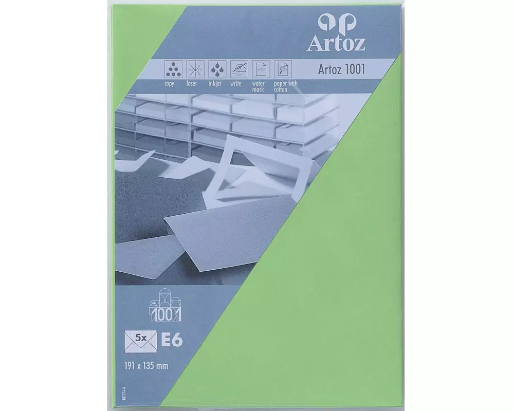 Artoz Couvert 1001, E6, 5 Stück, Birkengrün