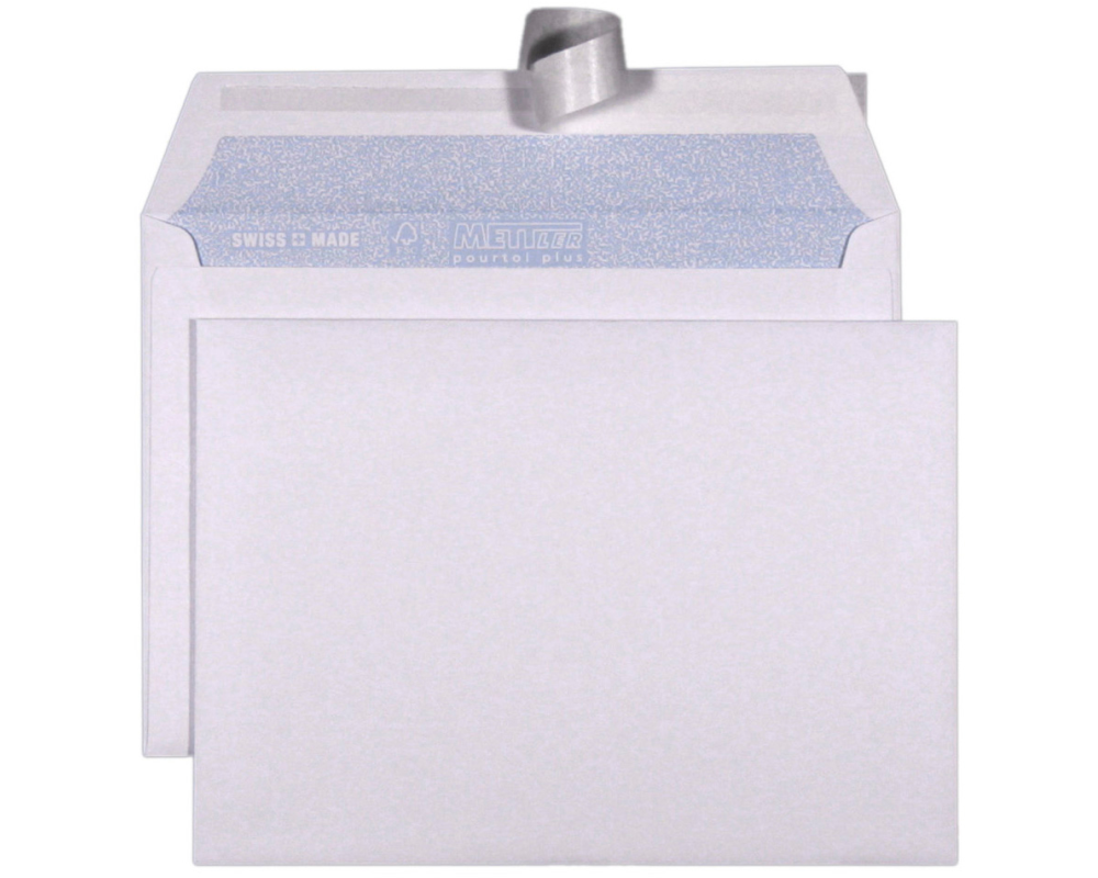 METTLER Couvert ohne Fenster B6 6096-100 100g, ultraweiss 1000 Stk.