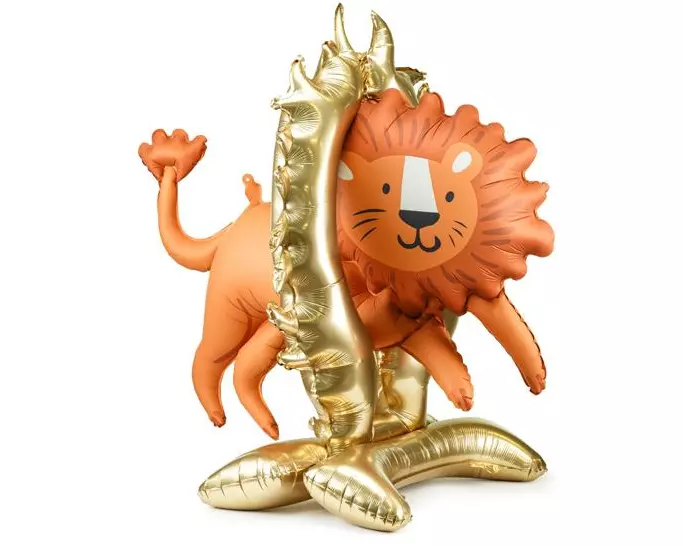 Partydeco Folienballon Löwe, Orange, 62 x 97 cm, 1 Stück