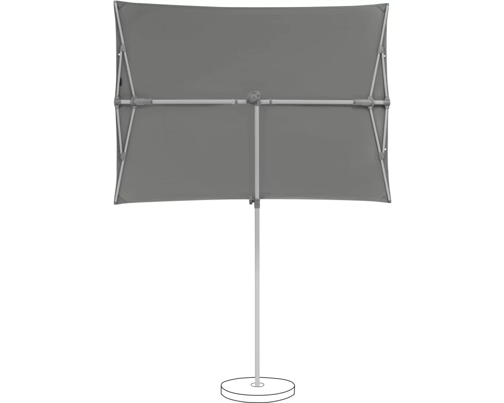 Suncomfort by Glatz Sonnenschirm Flex Roof 195 x 140 cm, Stone Grey