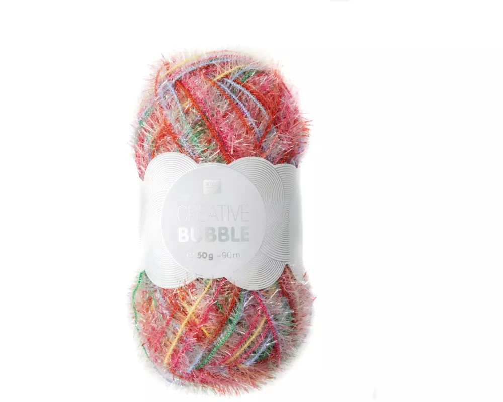 Rico Design Wolle Creative Bubble Print 50 g Mehrfarbig; Rot; Grün