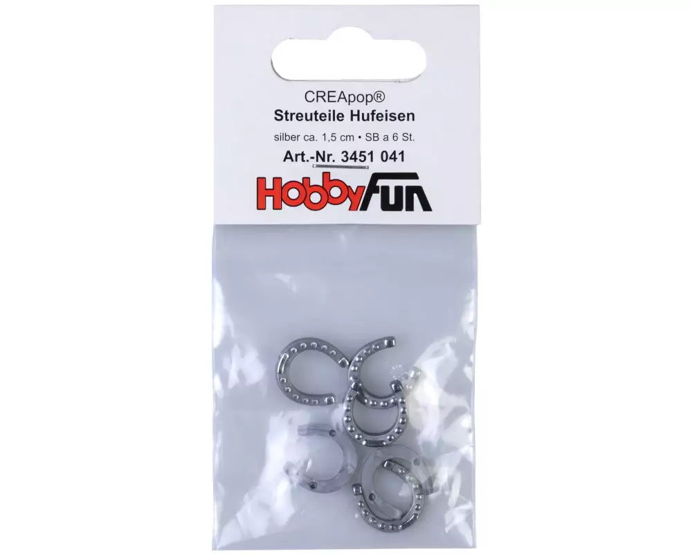 HobbyFun Streudeko Hufeisen 6 Stück