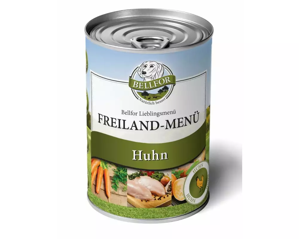 Bellfor Nassfutter Freiland-Menü Huhn, 400 g