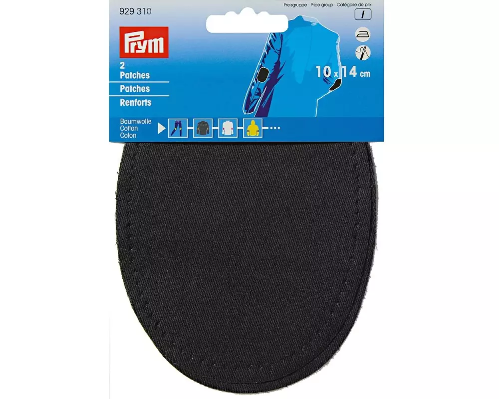 Prym Applikation 10 x 14 cm Schwarz, 2 Stück