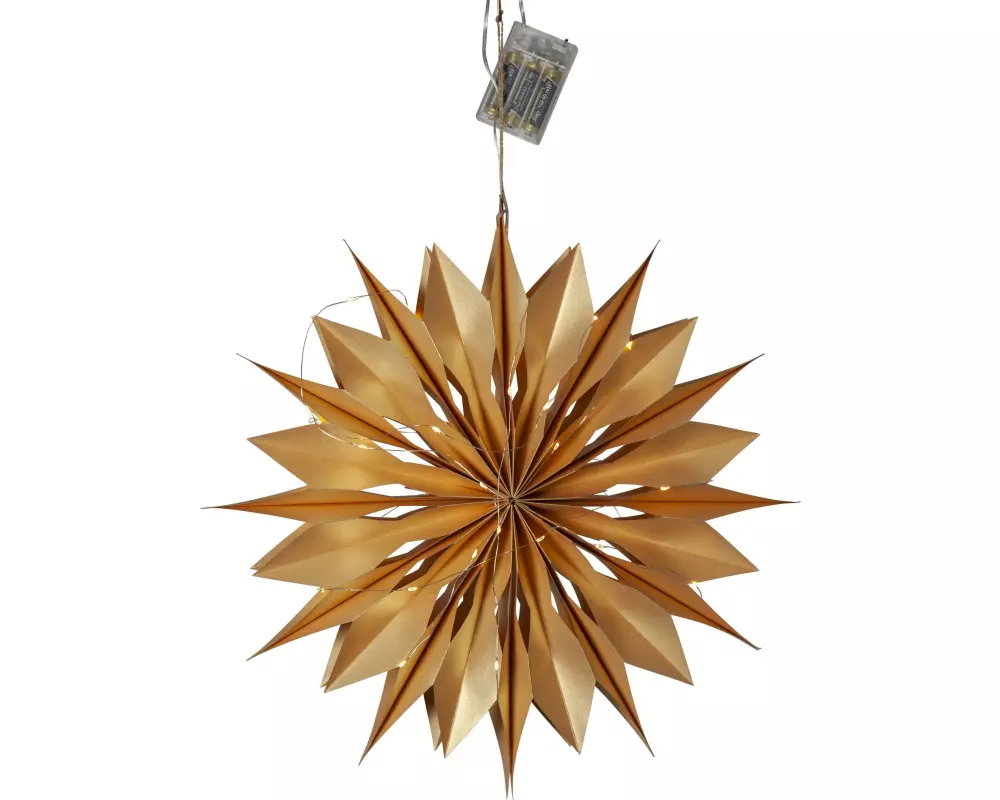 Star Trading LED-Stern Flinga, Gold, Warmweiss
