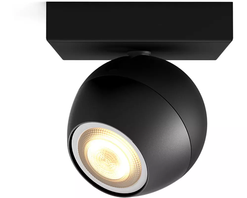 Philips Hue White Ambiance Buckram 1er Spot Schwarz Erweiterung