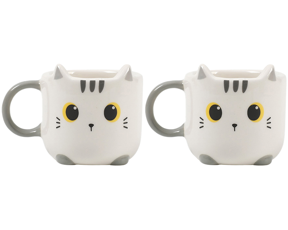 I-TOTAL Espressotassen 2er Set XL2520D White Cat