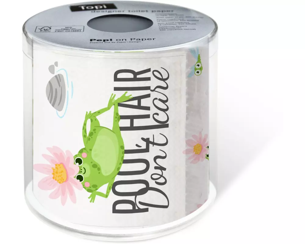 Paper + Design Toilettenpapier Pool Hair Rollen, 3-lagig, Mehrfarbig