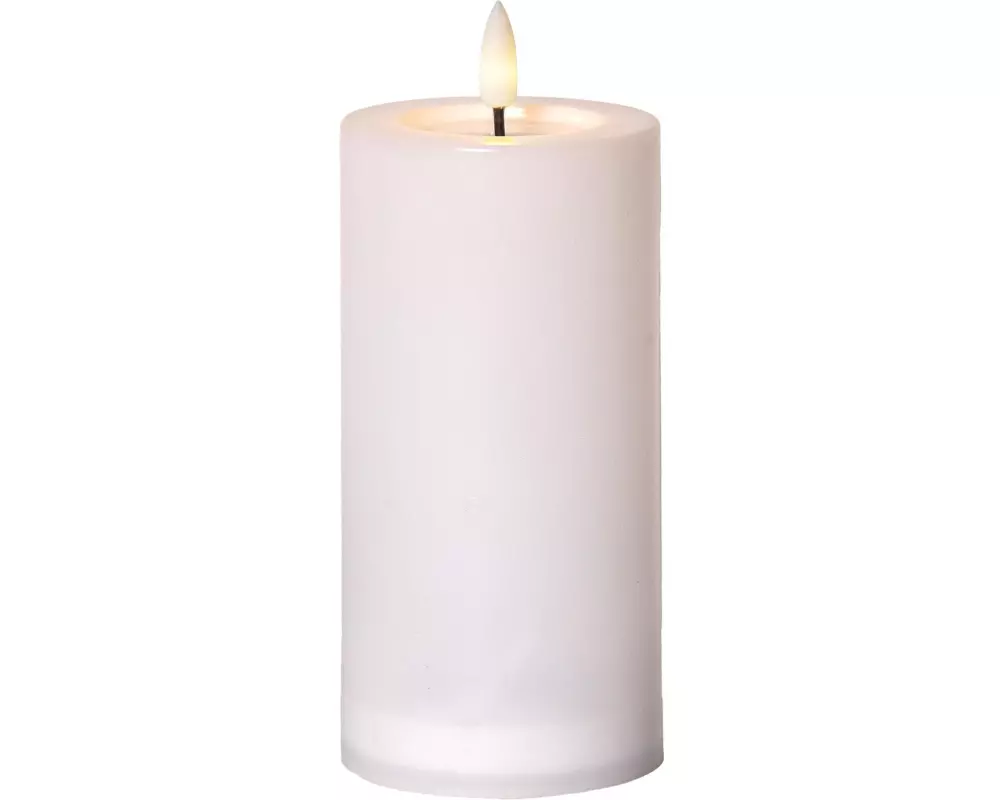 Star Trading Solar Kerze Flamme Saul 18 cm, Weiss