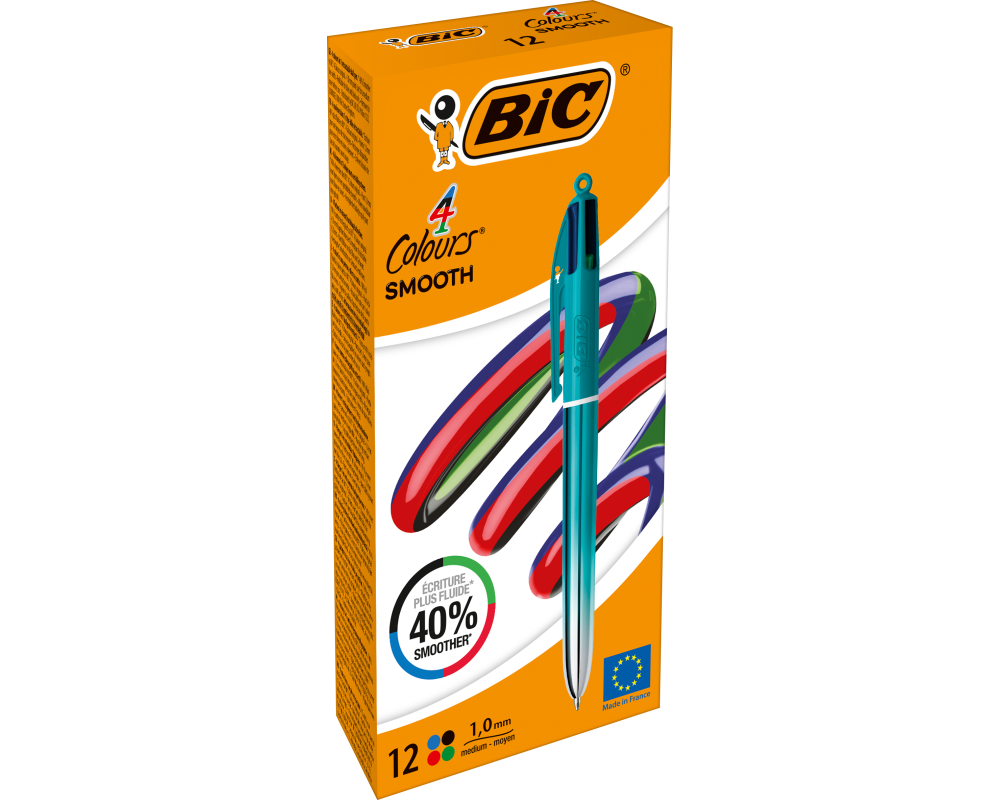 BIC Kugelschreiber 4 Colours 0.4mm 524092 Smooth Grad, grün